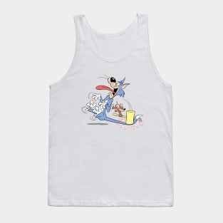 Cat and Mouse Cartoon Tank Top